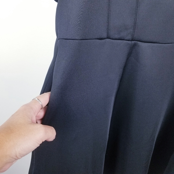Torrid Fluted Fit & Flare Mini Dress Scuba Black NWT - Picture 9 of 13